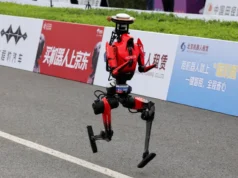 China Robot Half-Marathon Shocks with Fast Finish China Robot